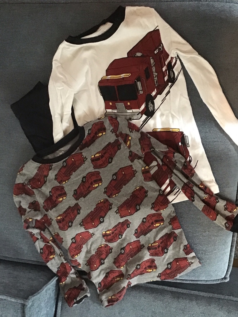 Carter's 4 piece Boys Red Fire Truck Pajama Set